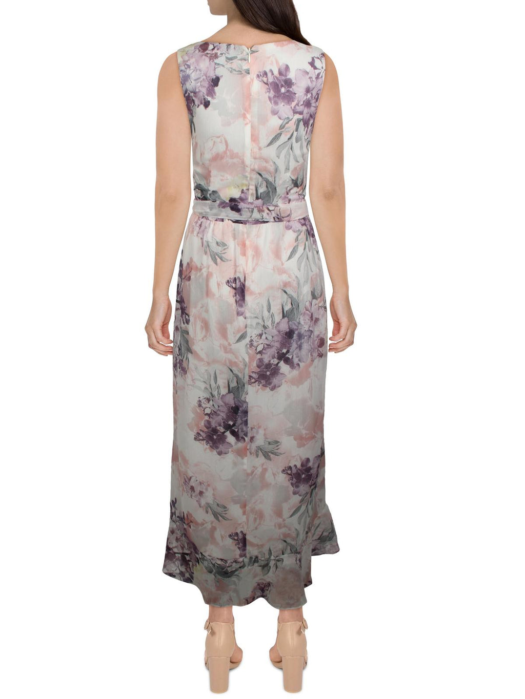 Chiffon Faux-Wrap Maxi Dress T442182