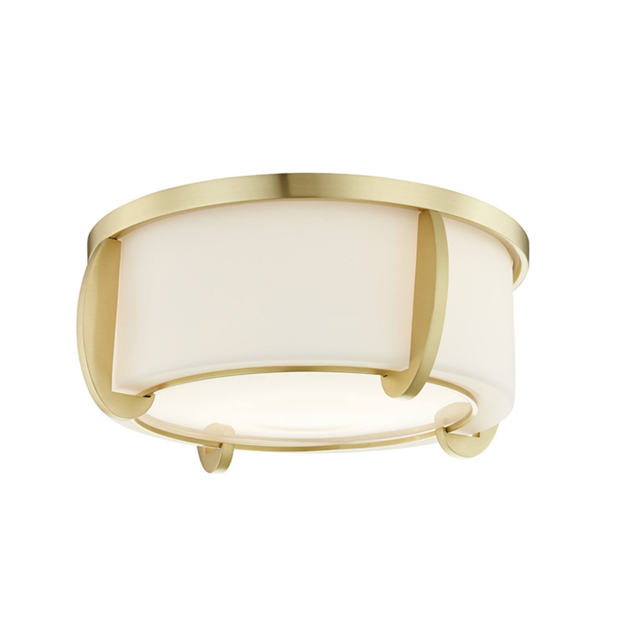 Aged Brass 2 Light Small Flush Mount N629724