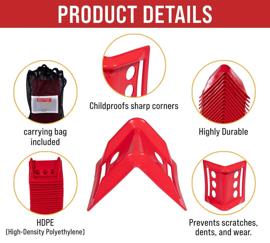 Red 4"x6" Flatbed Edge Protectors with Carrying Case Q2023