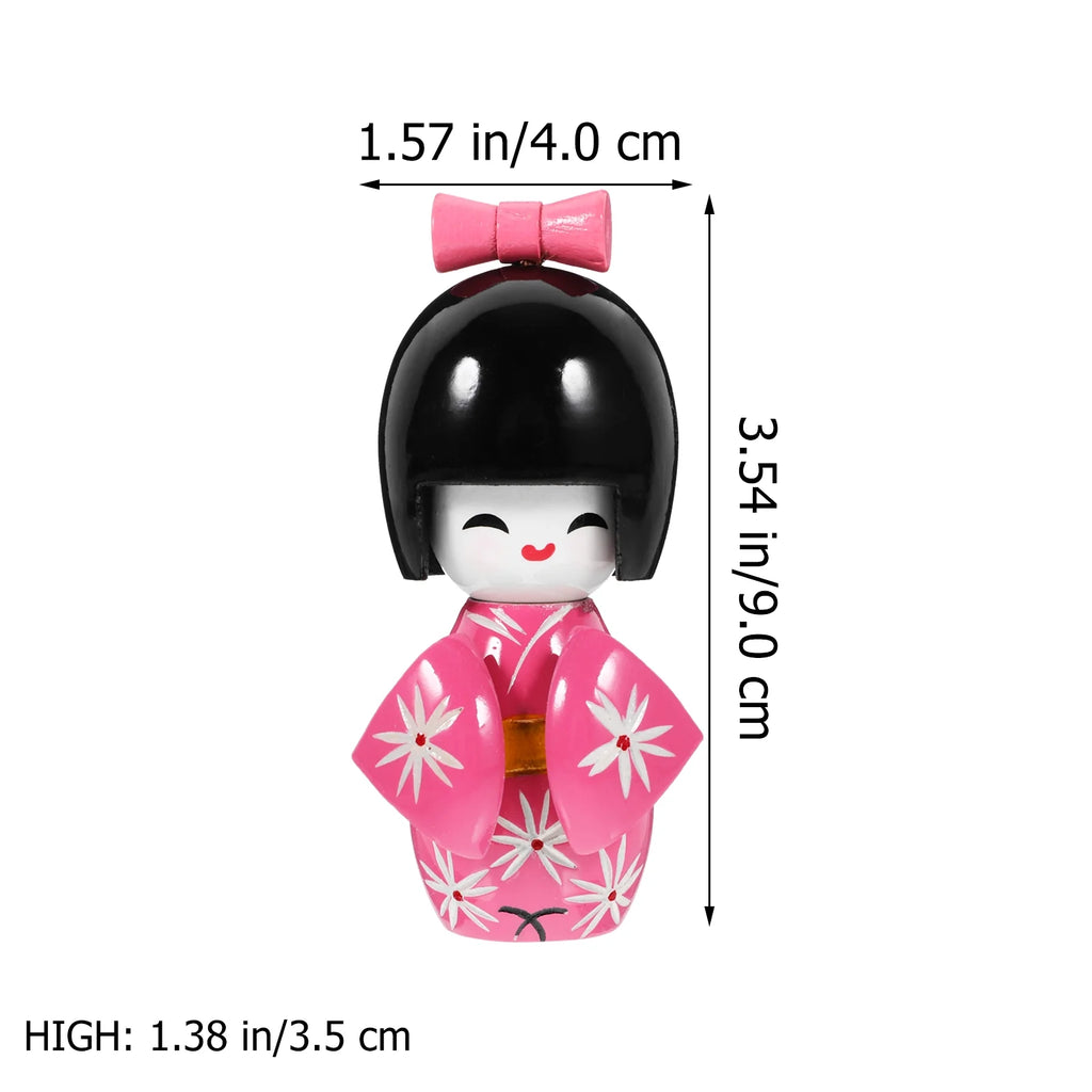 Wooden Kimono Doll Ornament U177