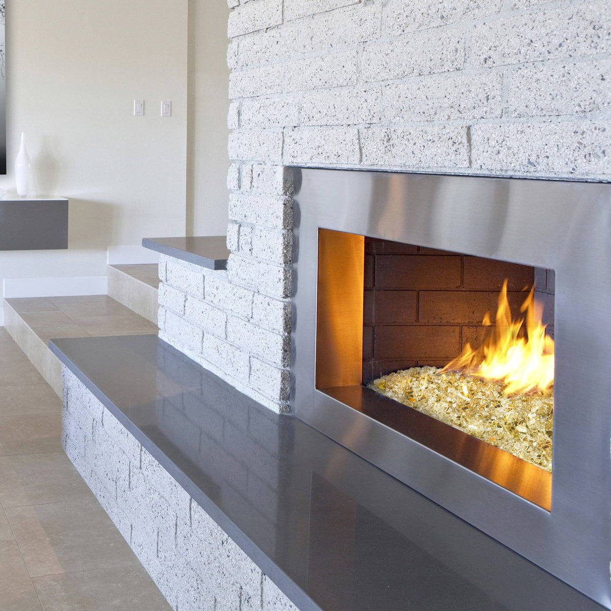 Black Reflective Fire Glass 10 lbs F528