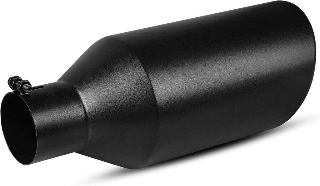 3 Inch Inlet 6 Inch Outlet 15 Inch Long Black Stainless Steel Exhaust Tip Pack of 2 L693