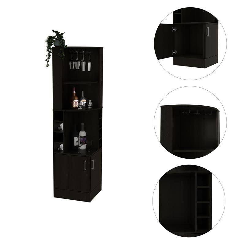 Black Corner Bar Cabinet Z7635