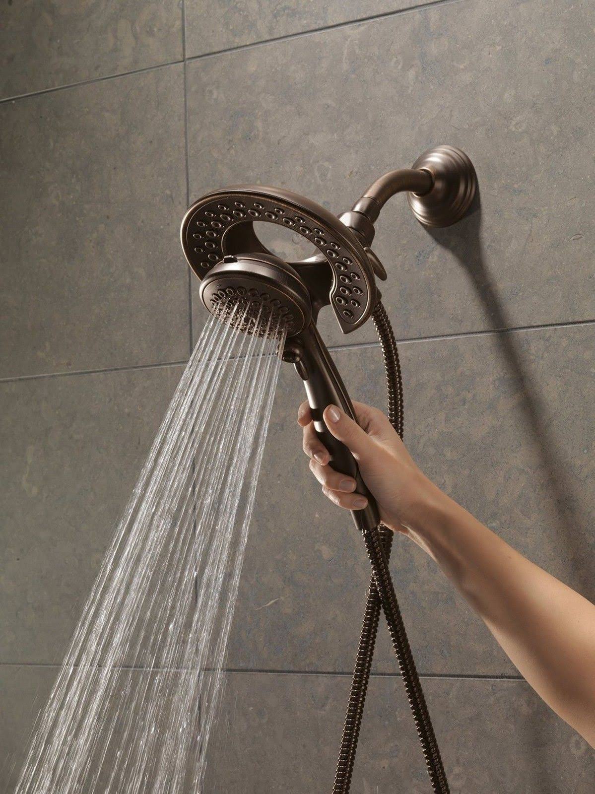 Venetian Bronze Dual Hand Held Rain Shower Heads 2 in 1 Combo B70508