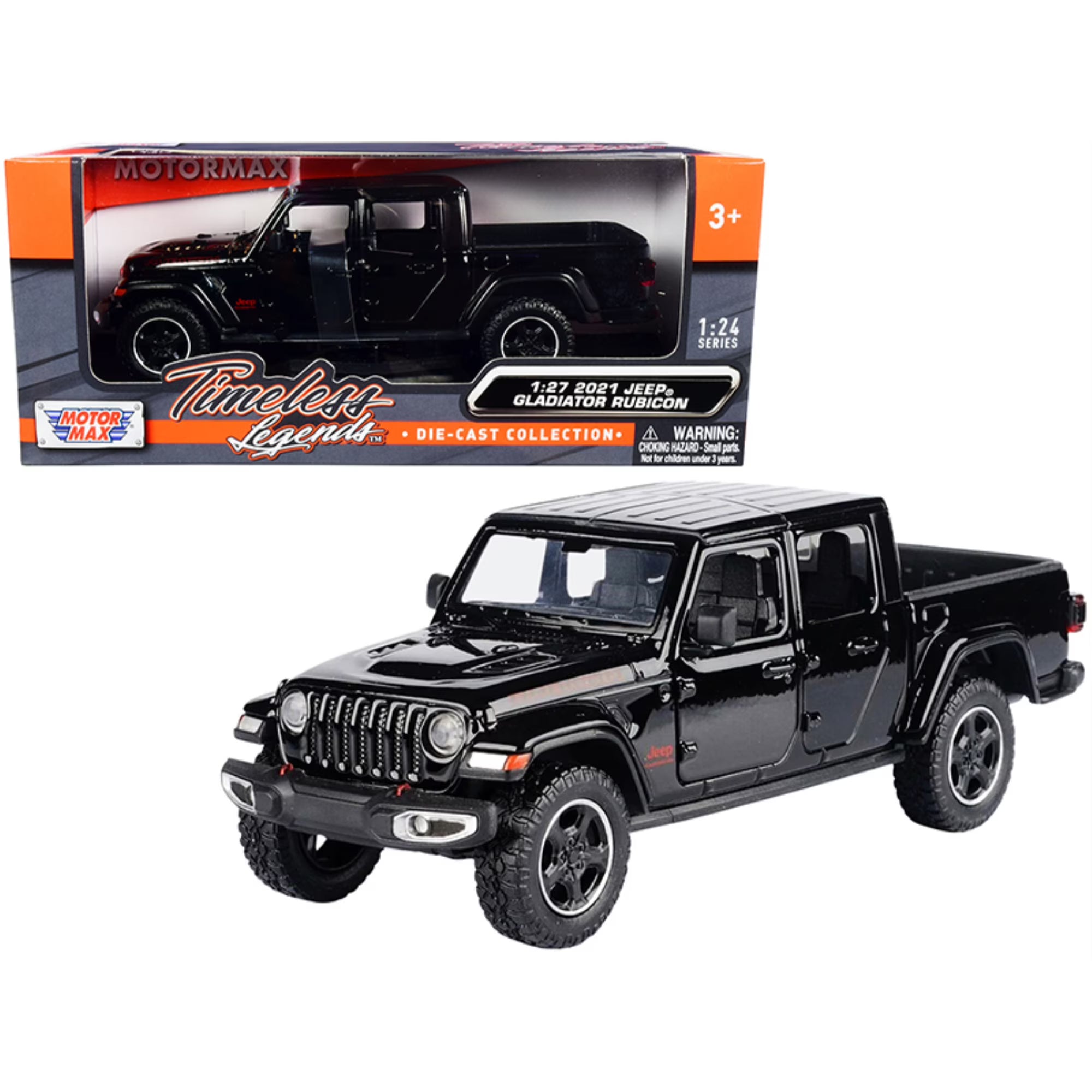 Black 1/24 Diecast Model Car E7138