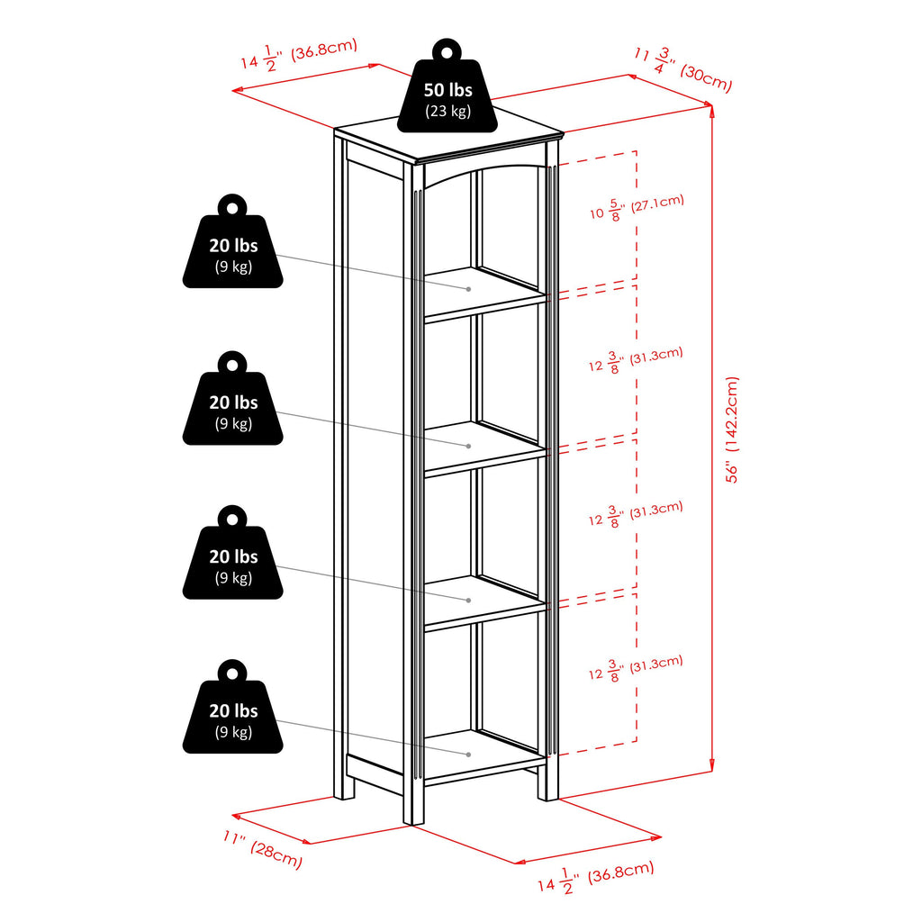 Espresso 5 Tier Storage Shelf S709542