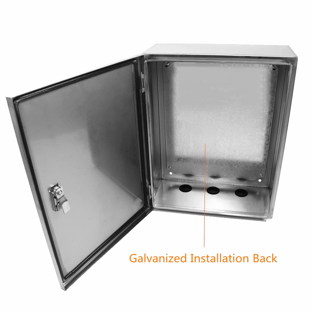 304 Stainless Steel Electrical Enclosure Box 20'' x 16'' x 8'' with Mounting Plate N915