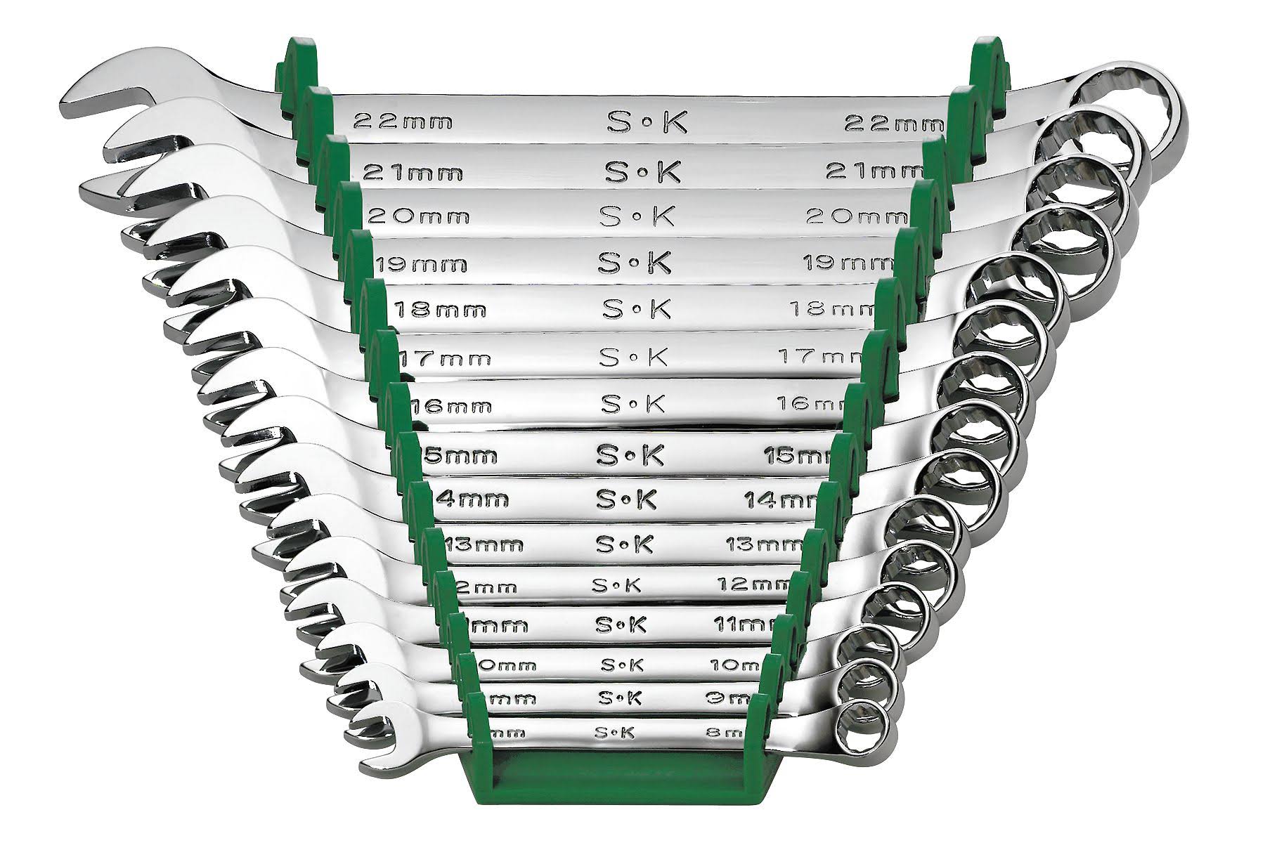 15-Piece 12 Point Metric Combination Wrench Set O153