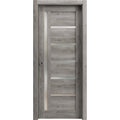 Sliding French Pocket Door 24 x 84 inches with Frosted Glass Solid Wood Interior Door E2494