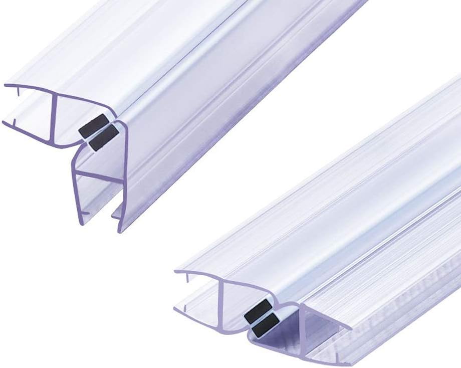 1 Pair 78 Inch Shower Door Magnetic Profile Seal for 5/16 to 3/8 Inch Glass J9421