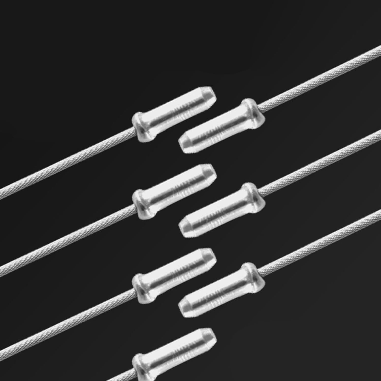 100 Pcs Aluminum Alloy Brake Cable End Caps Z556