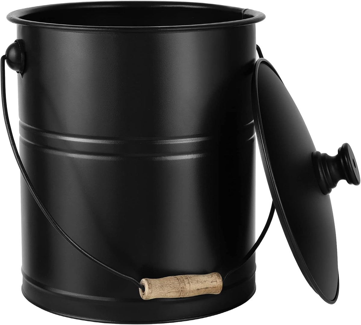 Bronze Metal Ash Bucket with Lid M65070