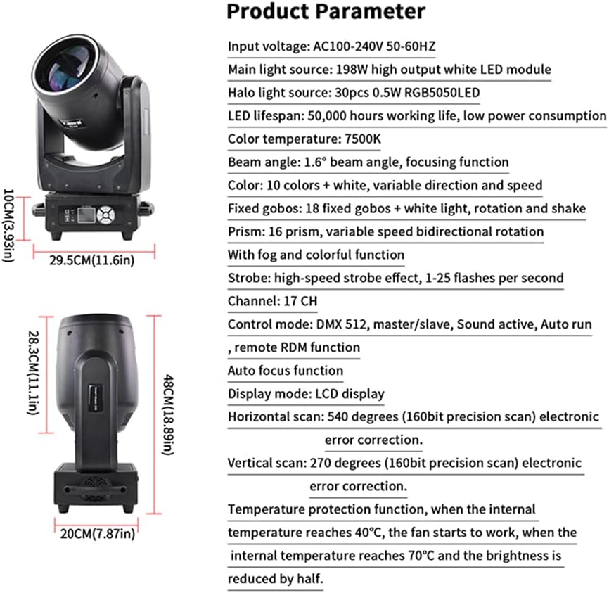 198W LED Module Beam Moving Head Light S336507