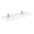 72 inch x 22 inch White Cultured Marble Double Countertop V14272