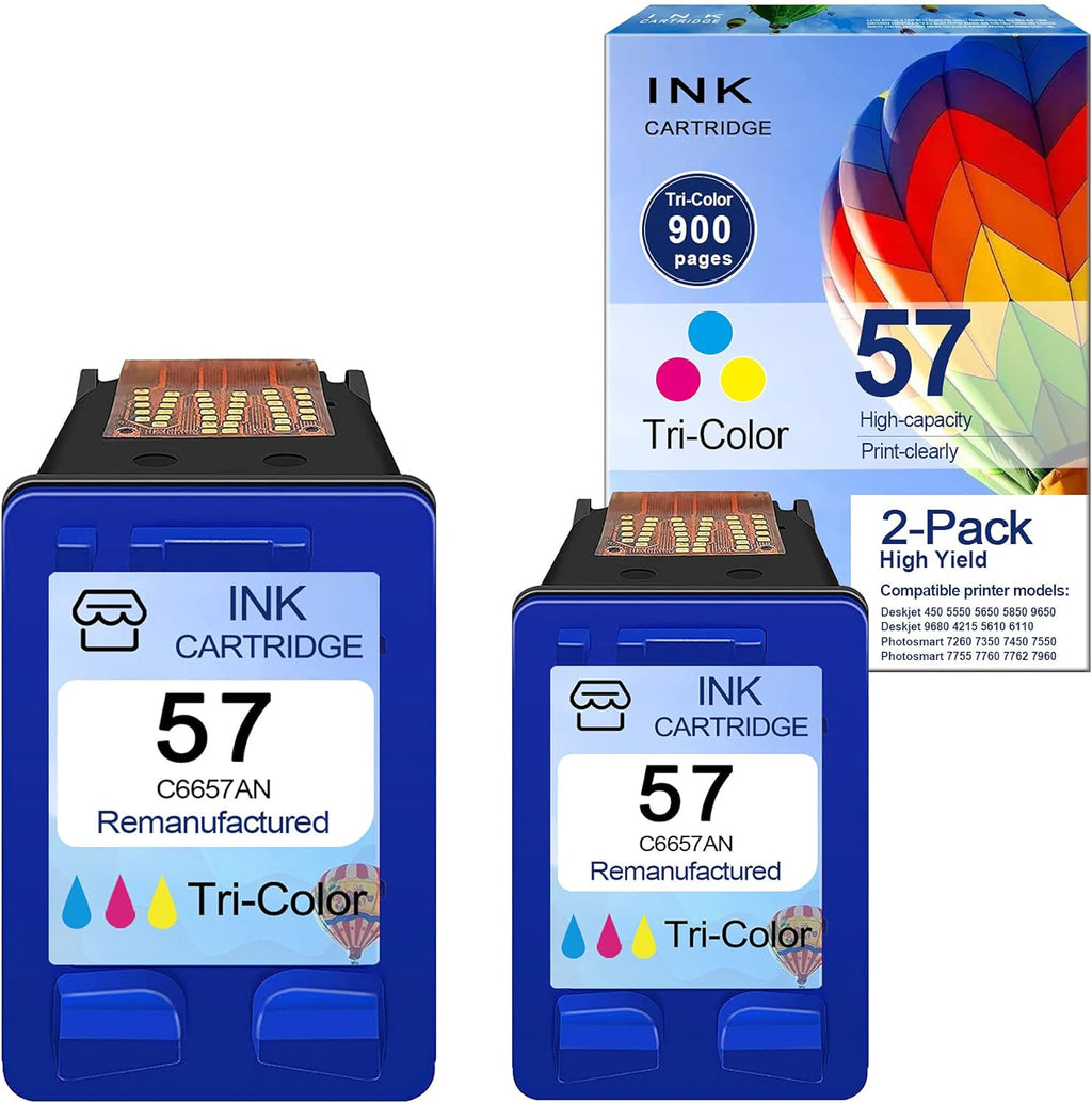 Tri-Color 2 Pack Compatible Ink Cartridge for HP Deskjet Officejet PSC K965