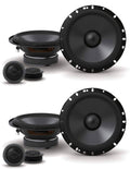2 Pairs 6.5x22 Car Audio Component Speakers with Tweeters F246403