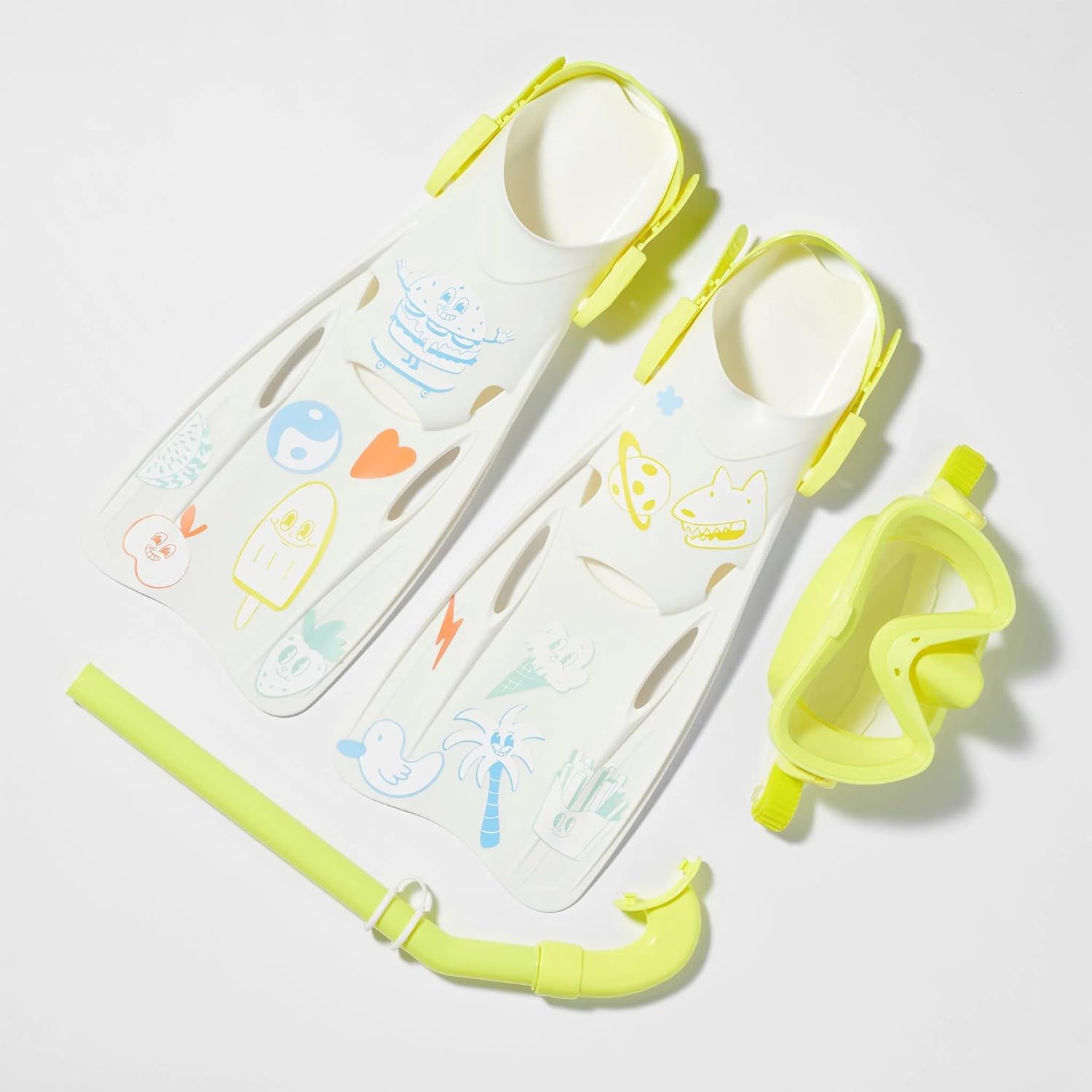 Kids Snorkel Set Medium Yellow P1005