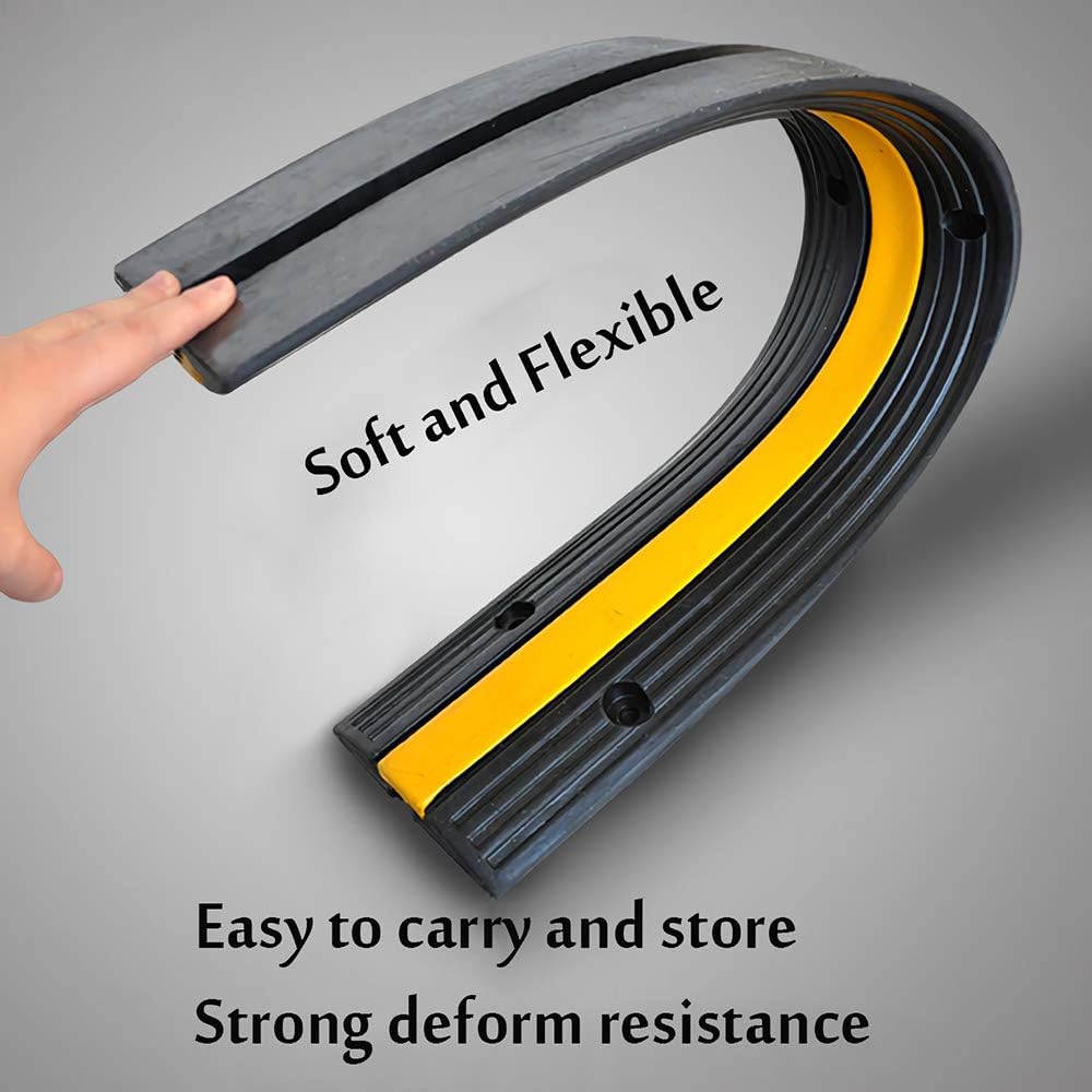 4 Pack Heavy Duty Rubber Cable Protector Ramp X1843