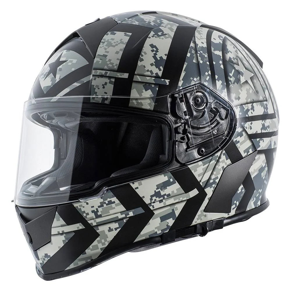 Flat Black Full Face Helmet V218
