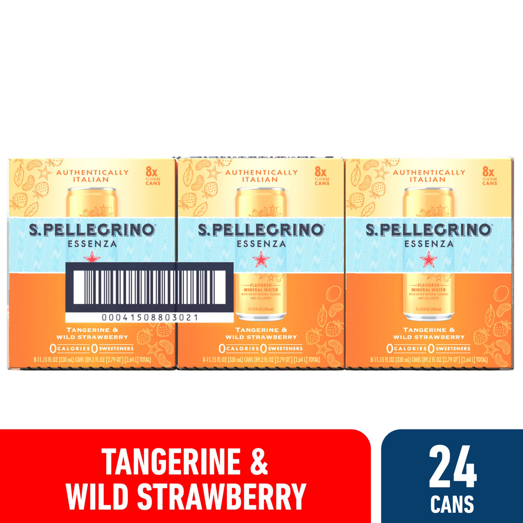 Tangerine and Wild Strawberry Flavored Mineral Water, 267.6 fl oz P684