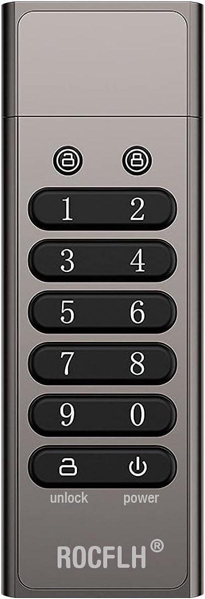 64GB Secure Encrypted USB Flash Drive with Keypad V89798