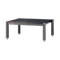 Frosted Glass Shelf with Black Poles J18994