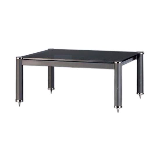 Frosted Glass Shelf with Black Poles J18994