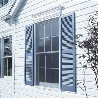 Gray Louvered Shutter K749