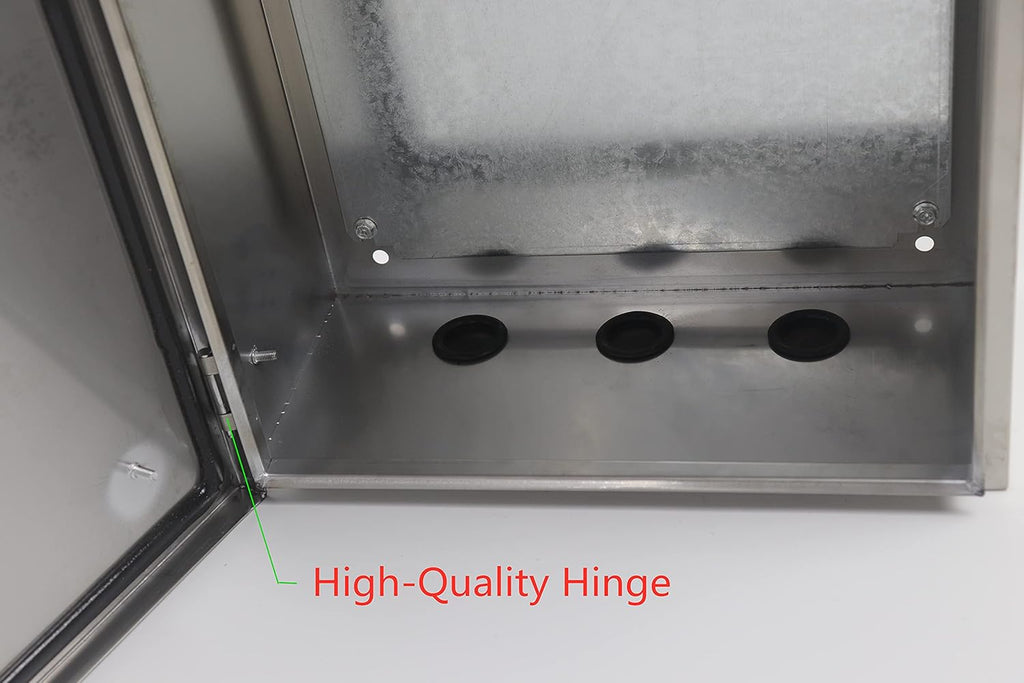 304 Stainless Steel Electrical Enclosure Box 20'' x 16'' x 8'' with Mounting Plate N915