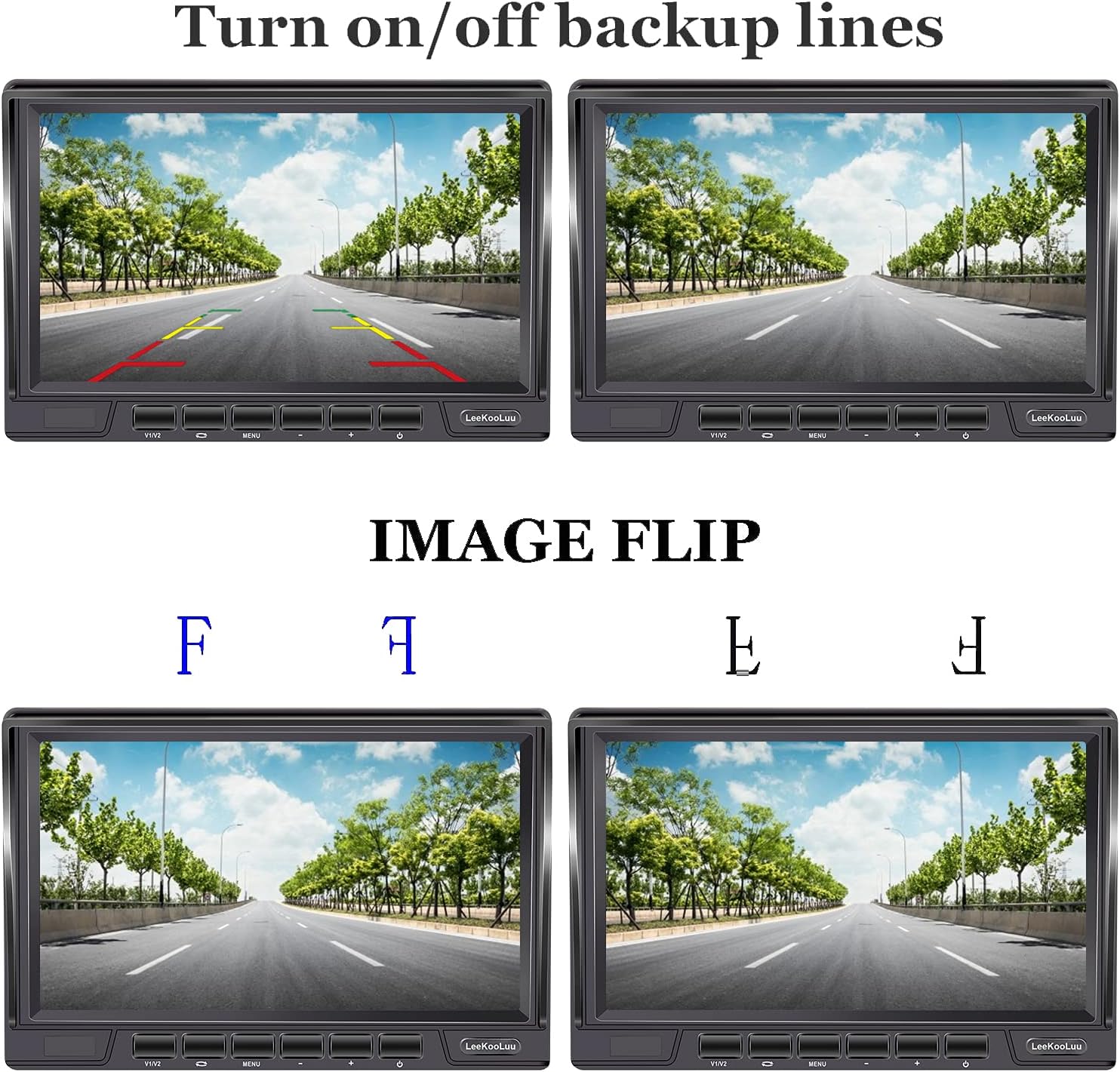 7 Inch LCD Monitor HD Backup Camera Kit with IR Night Vision R254723