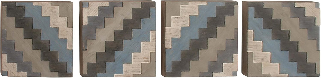 Geometrical Wooden Wall Decor Set of 3, 15 in x 15 in N656992