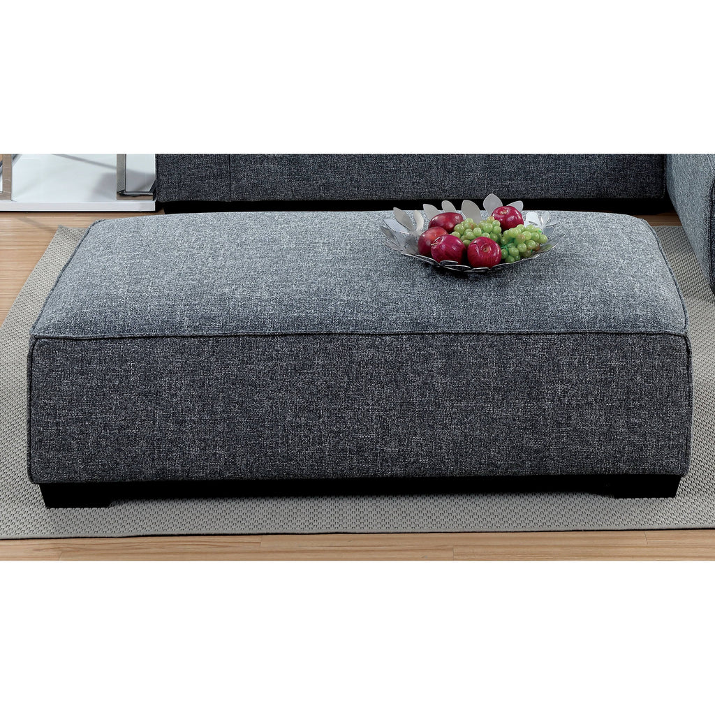 Grey Linen Ottoman G2352