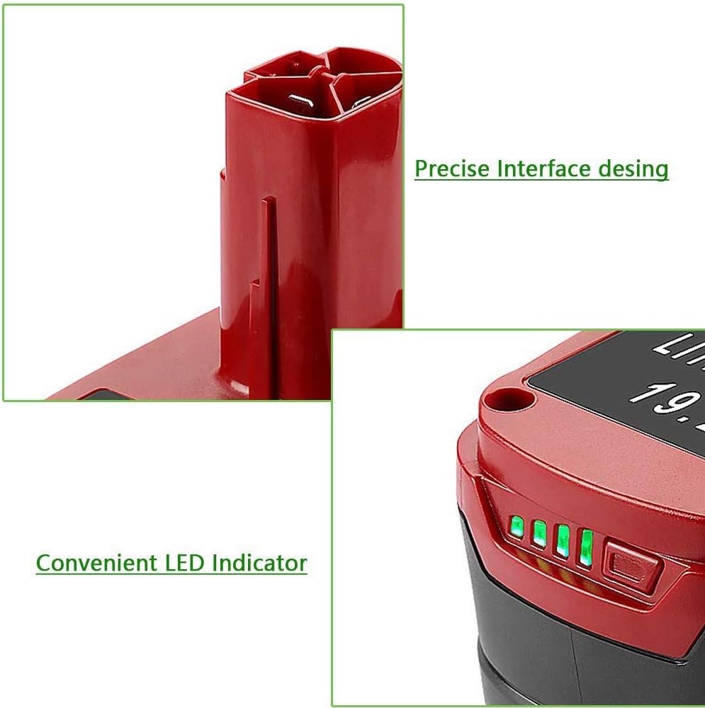 2 Pack 4000mAh Replacement Lithium Battery for Craftsman 19.2 Volt C3 T89559