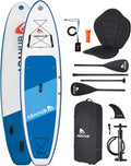 Inflatable SUP Standup Paddleboard with Adjustable 4 Piece 2 in 1 Paddle and Kayak Seat D4469