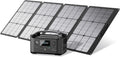 Portable Power Station 288Wh with 110W Solar Panel, 3 600W AC Outlets O78865