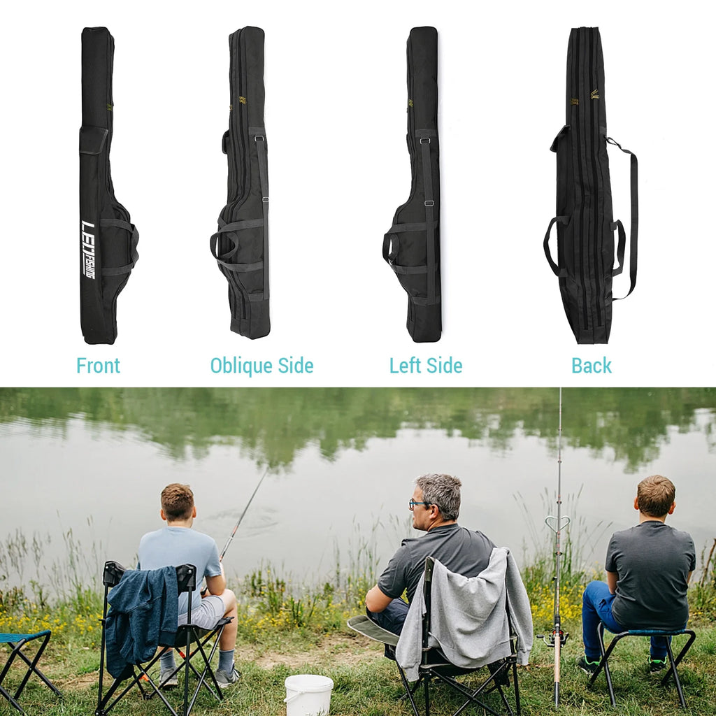 Fishing Bags Zipped Case Rod Pole Reel Portable 3.9ft/3.3ft Durable Q8422
