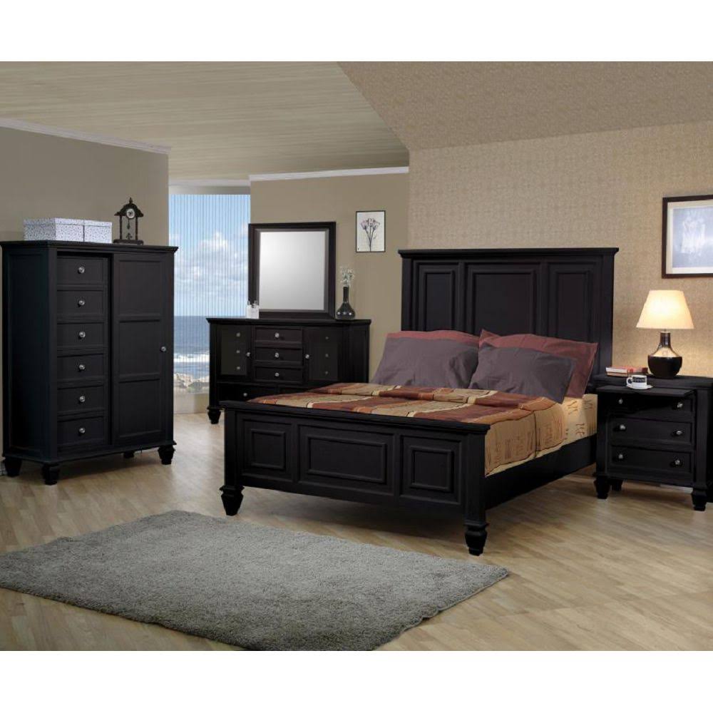 Black 5 Drawer Chest Q786623