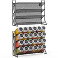 4 Tier Black Spice Rack Organizer for 24 Spice Jars, 2 Packs U44211
