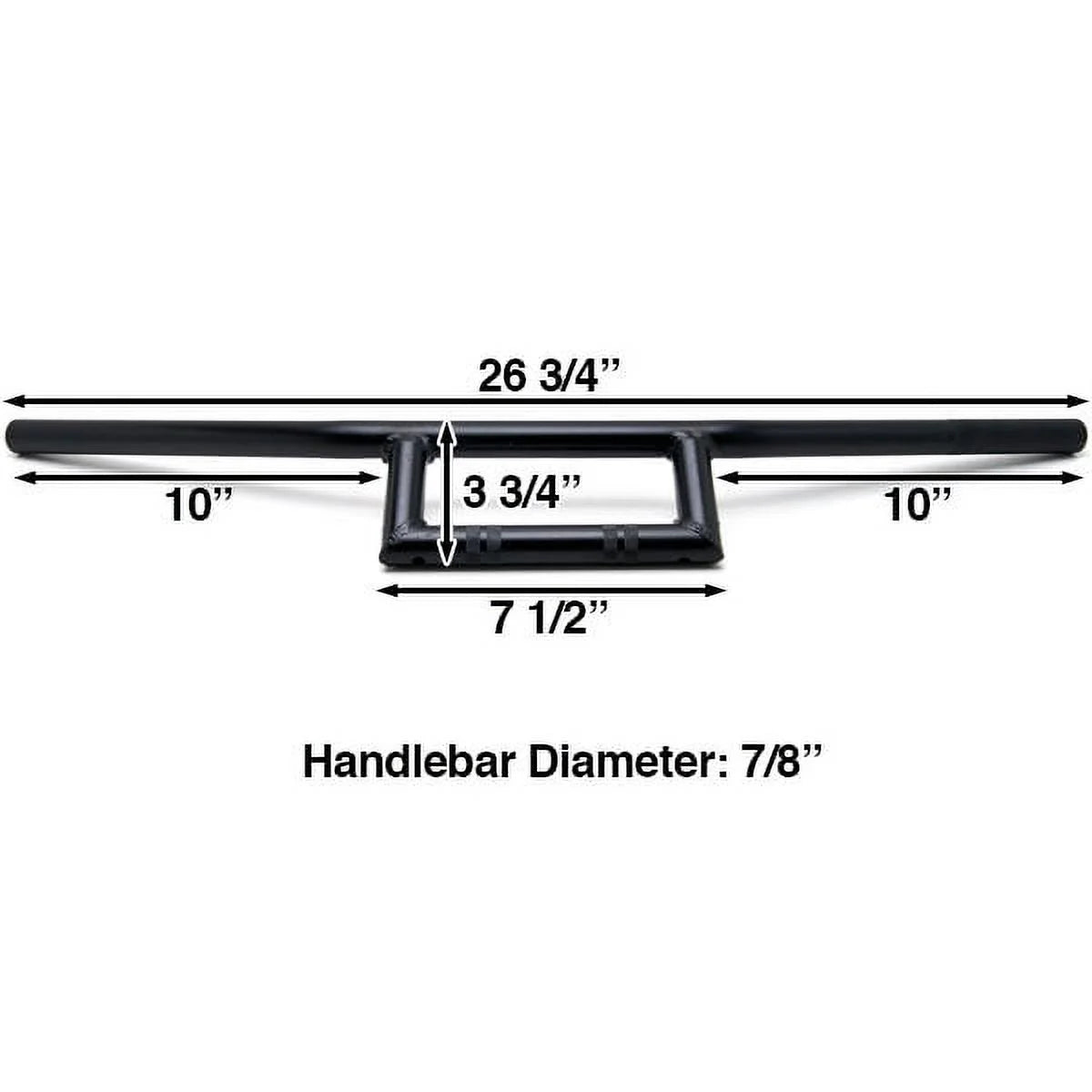 7/8" Black Motorcycle Handlebar N28627