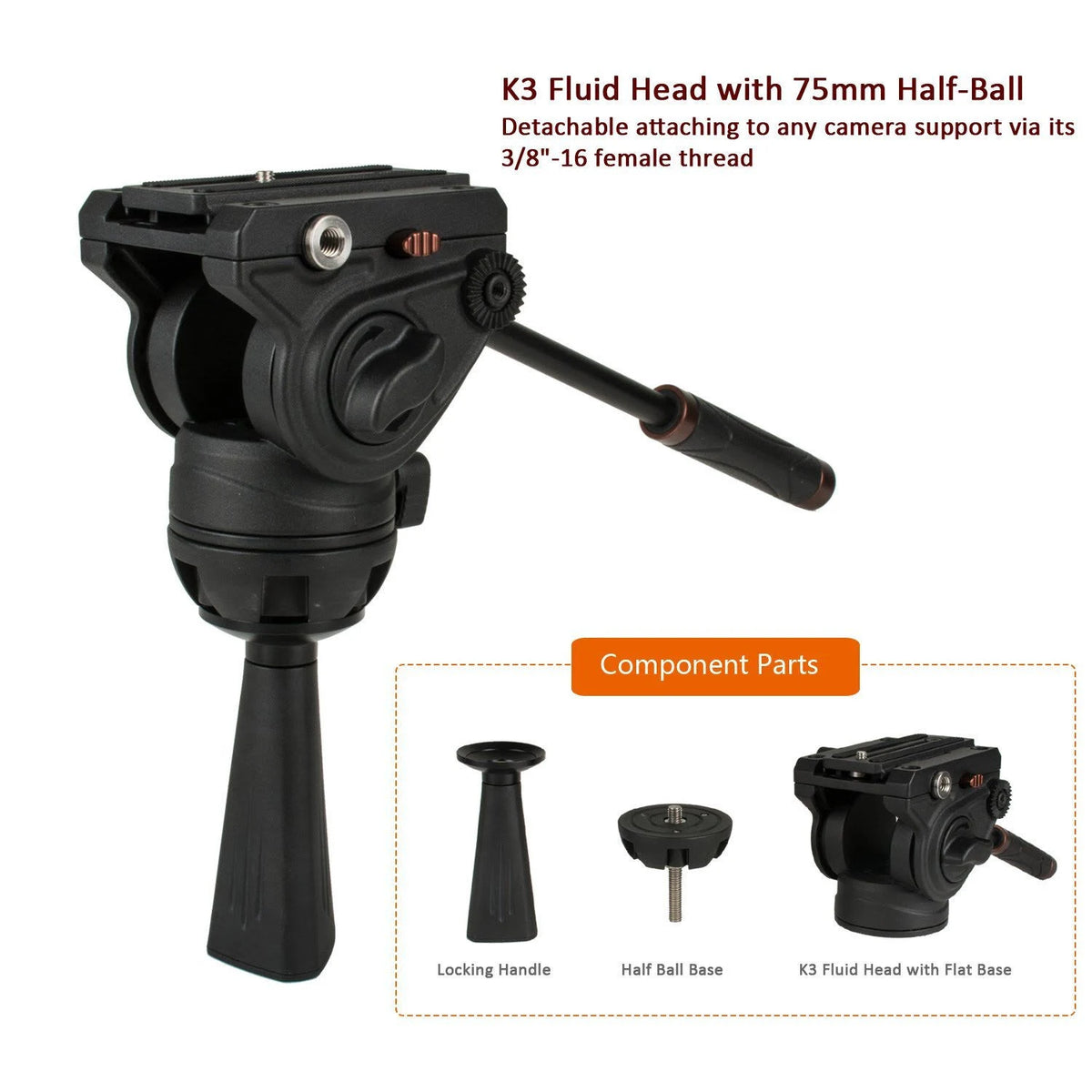 72 inch Aluminum Video Tripod System F914619