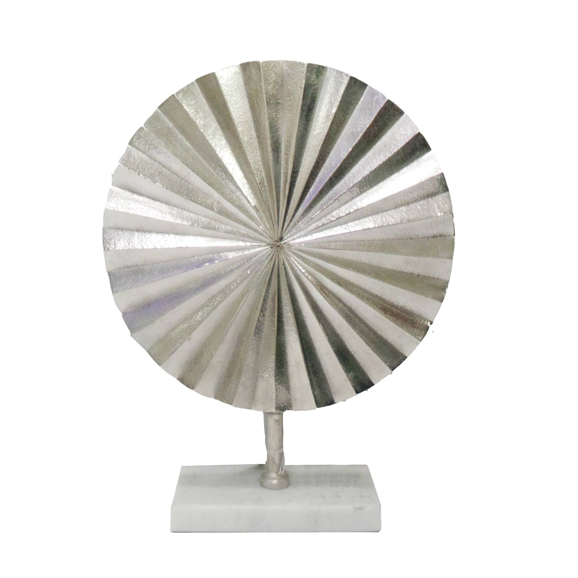 Fan Disk on Marble Base, Silver N2208