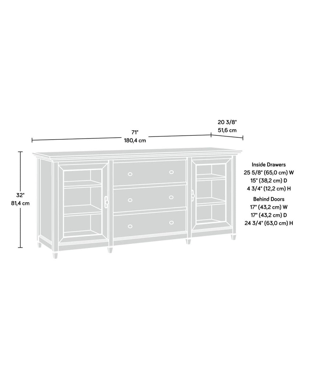 Estate Black Credenza I91181