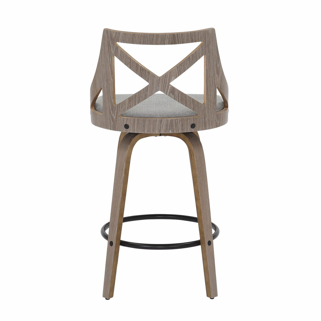 Swivel Polyester Counter Stool - Set of 2 I15526