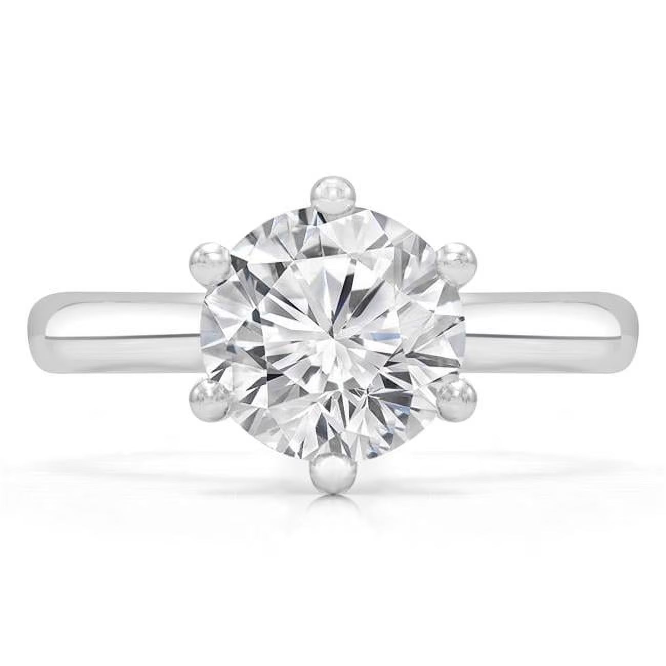 14K White Gold Round Diamond Solitaire Engagement Ring I526624