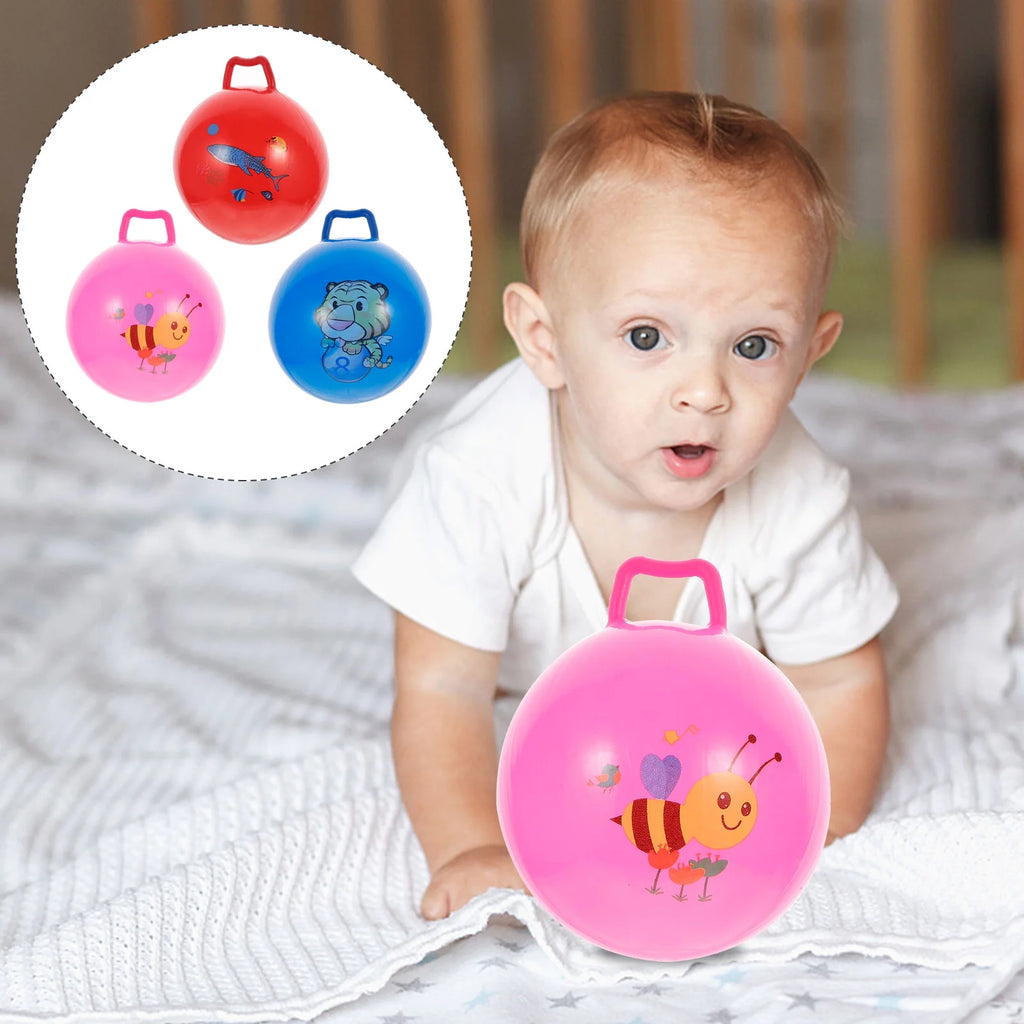 3Pcs Inflatable Hopper Balls with Handle R610