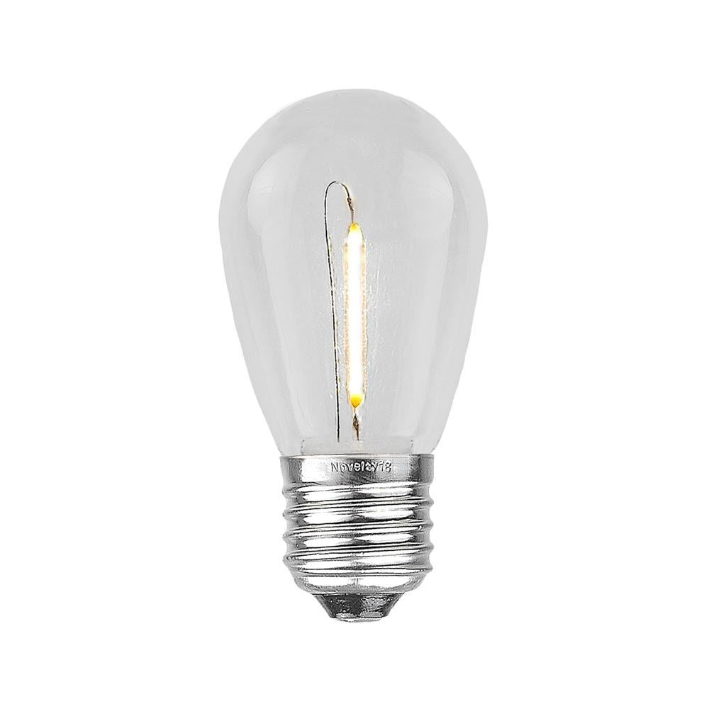 48' Warm White LED Filament S14 Outdoor String Lights, 24 Sockets Z74237