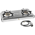 30,000 BTU Portable Stainless Steel Double Burner Stove Fryer U115259