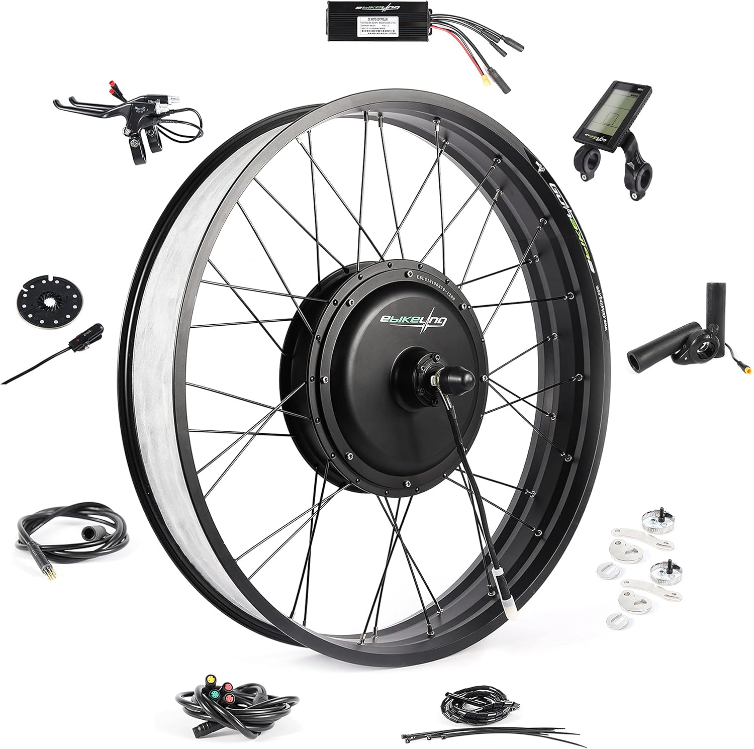 Waterproof Ebike Conversion Kit 26" Fat Front or Rear Wheel Hub Motor Kit N98112