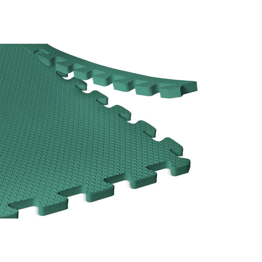 Dark Green 24 in. x 24 in. Eva Foam Interlocking Tile (24-Tile) K11963