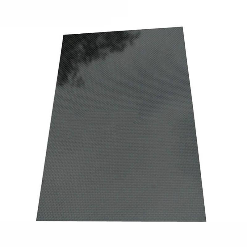 3K Black Plain Weave Carbon Fiber Plate Sheet Glossy Panel X1655
